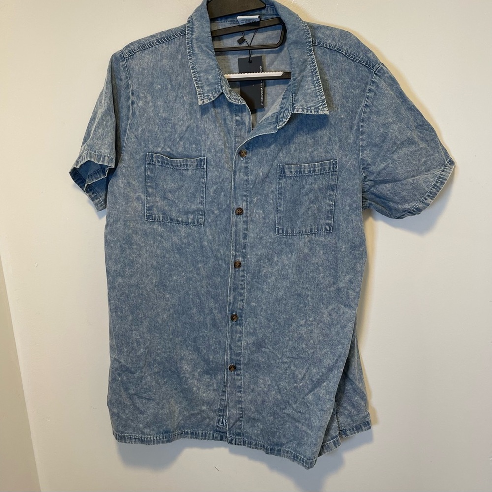 Little Bipsy‎ chambray button up shirt women’s size medium NWT